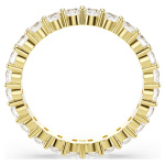 Matrix Vittore band ring Round cut, White, Gold-tone plated